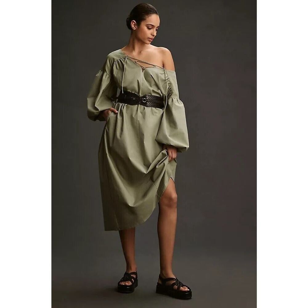 Anthropologie Mare Mare Oversized Dress Size Small Green